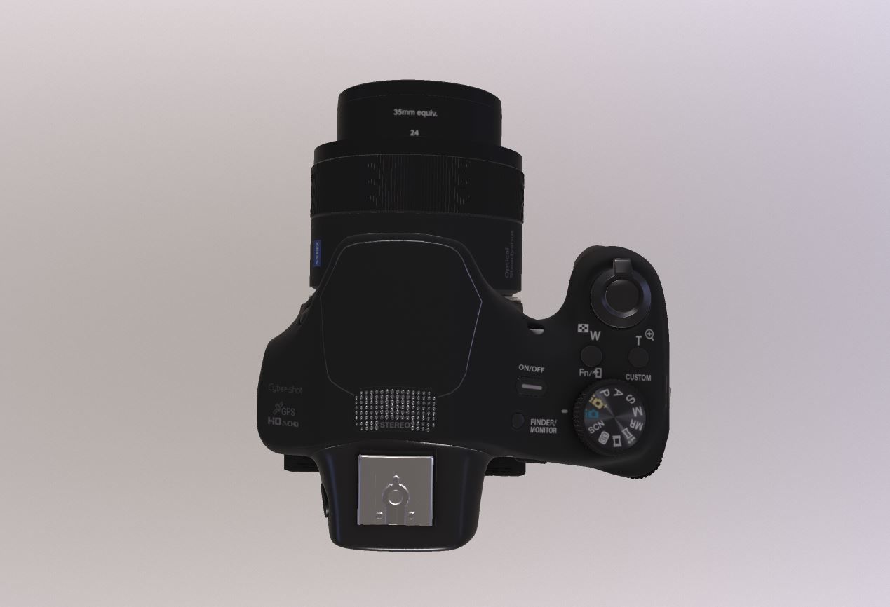 Sony Cyber-SHOT DSC-HX300  Low-poly 3D model_7