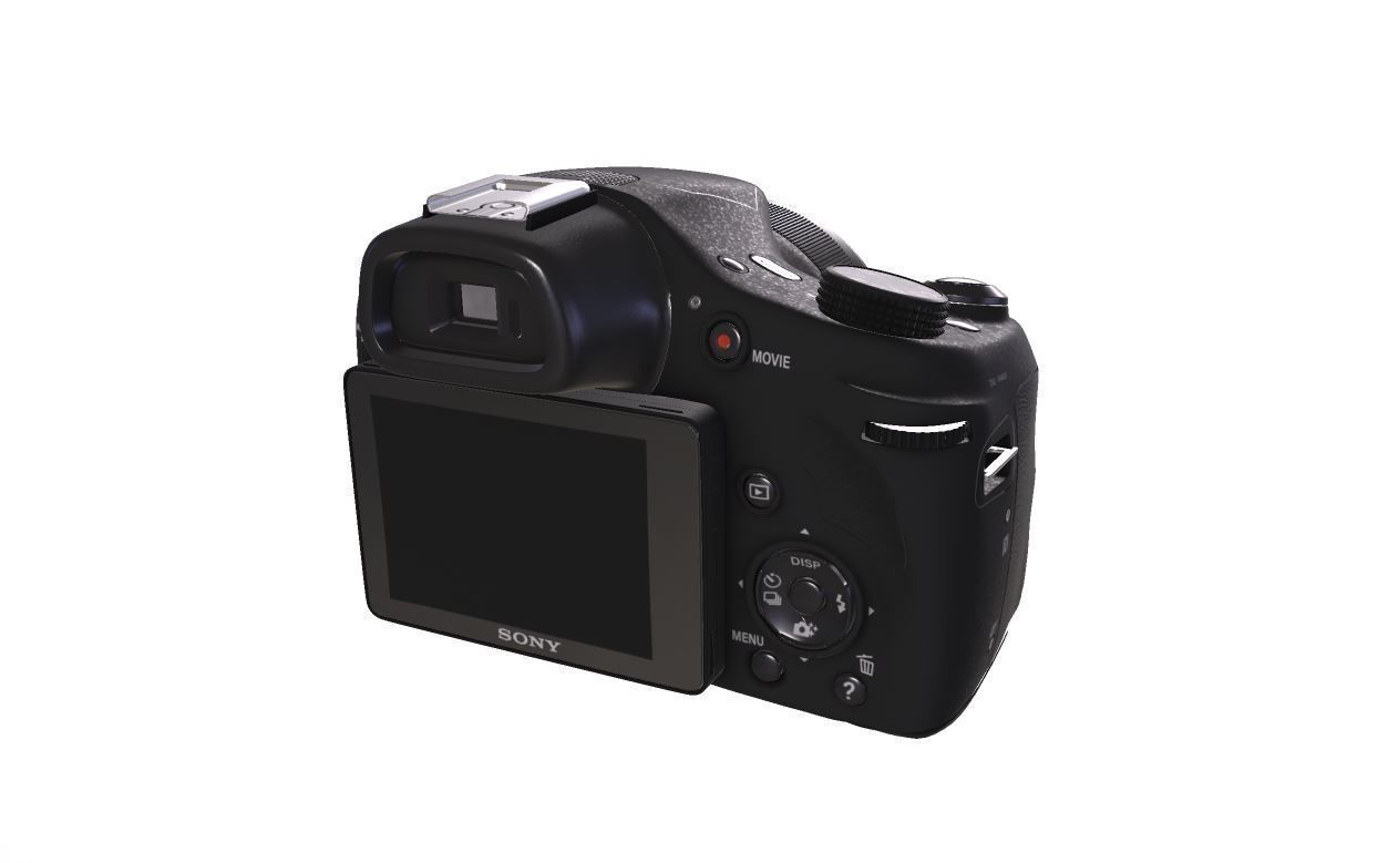 Sony Cyber-SHOT DSC-HX300  Low-poly 3D model_8