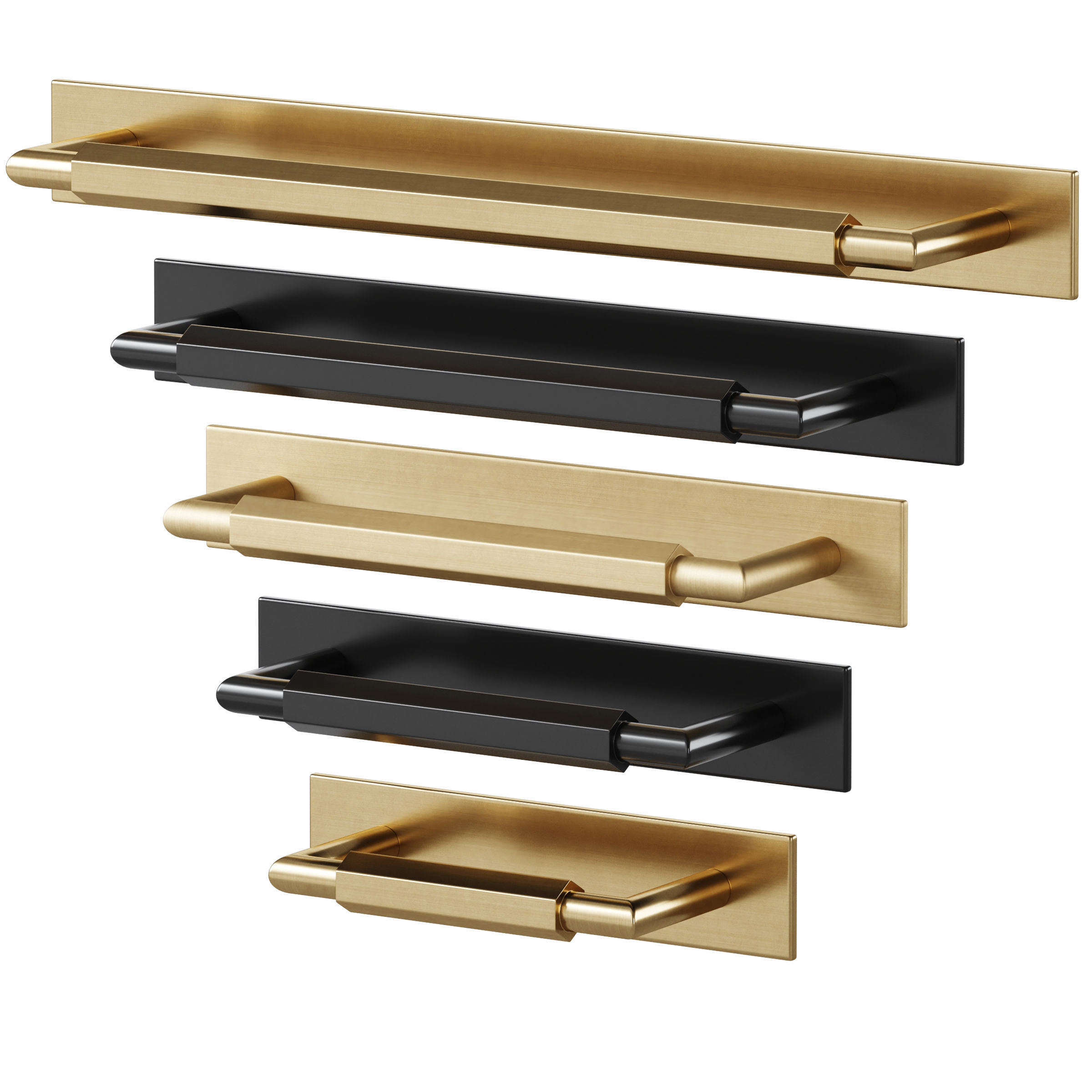 Furniture handles LAVAU by CB2 3D model_1