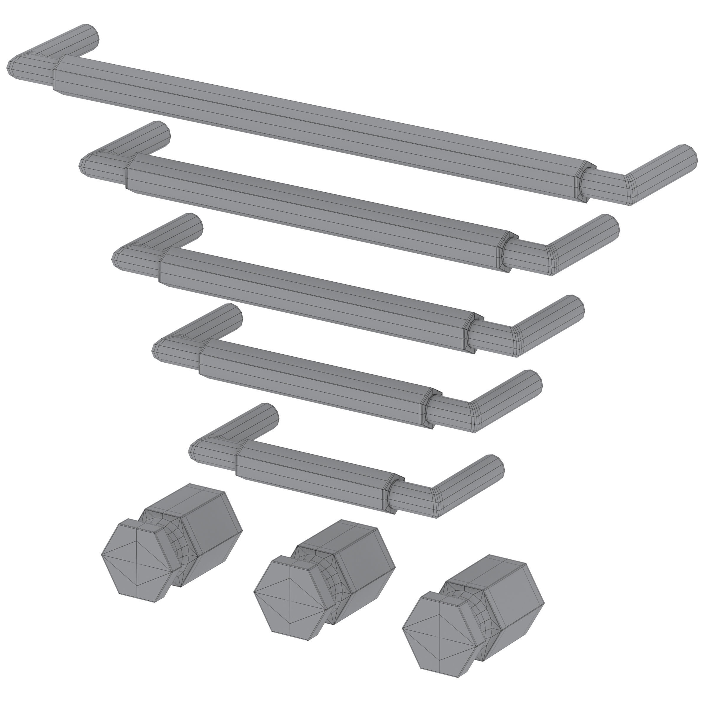 Furniture handles LAVAU by CB2 3D model_4