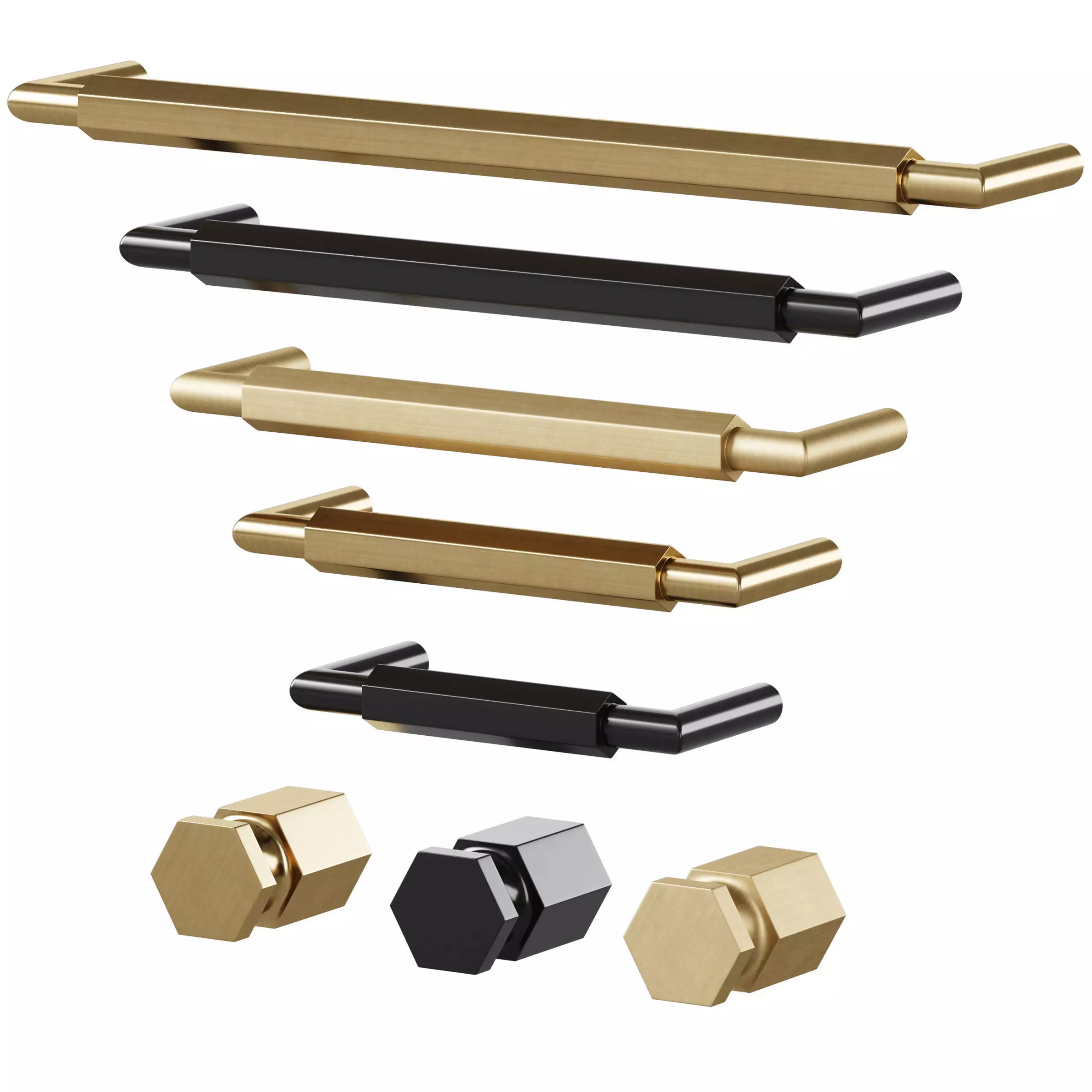 Furniture handles LAVAU by CB2 3D model_0