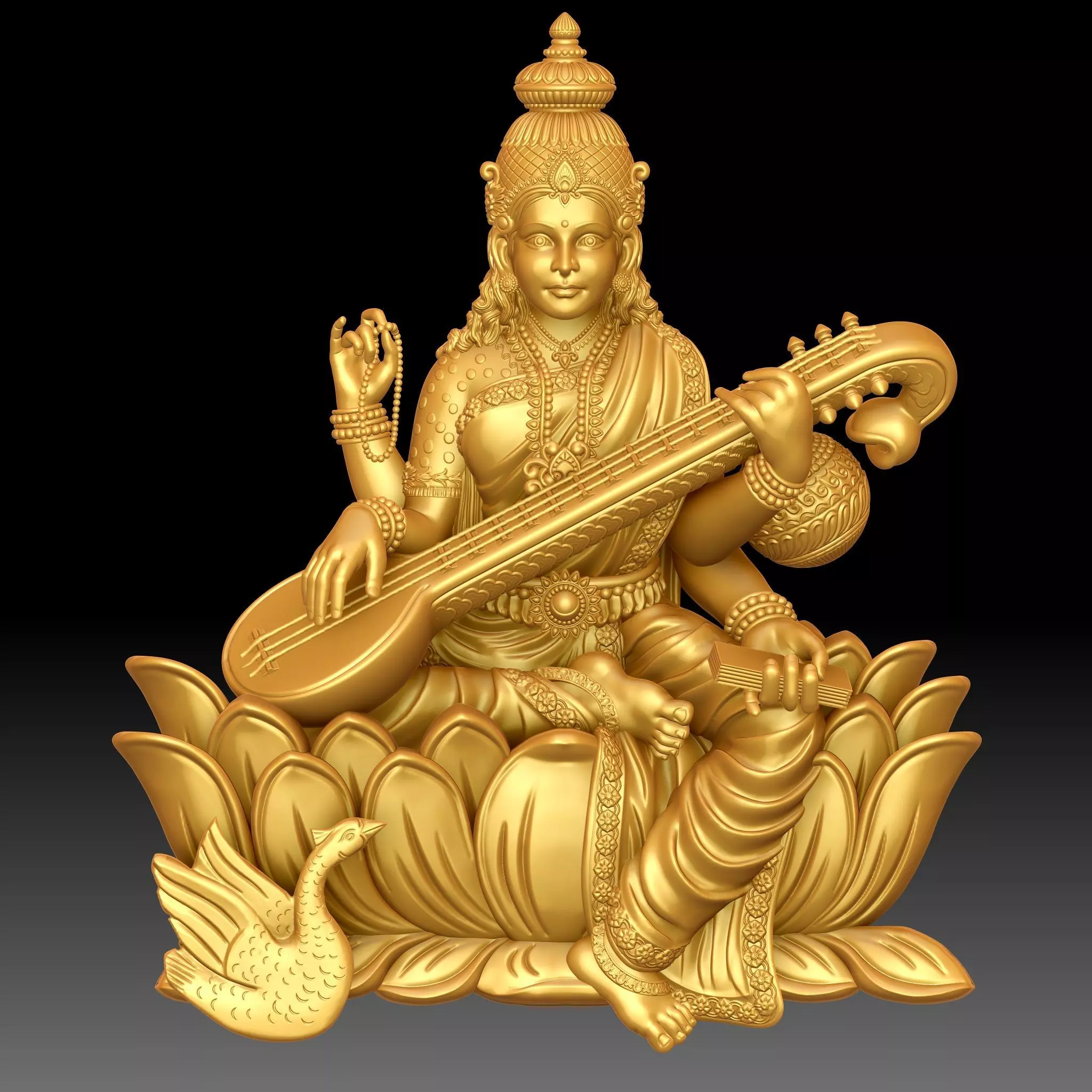 Saraswati Relief 3D print model
