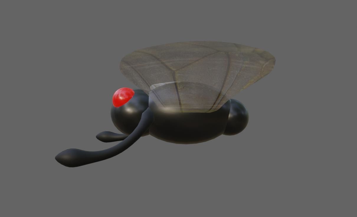 Alien Little Mosquito Low-poly 3D model_3