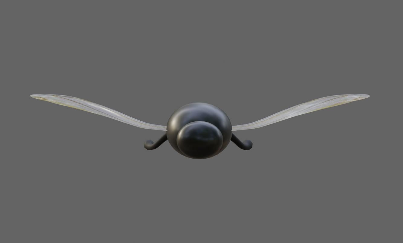 Alien Little Mosquito Low-poly 3D model_7