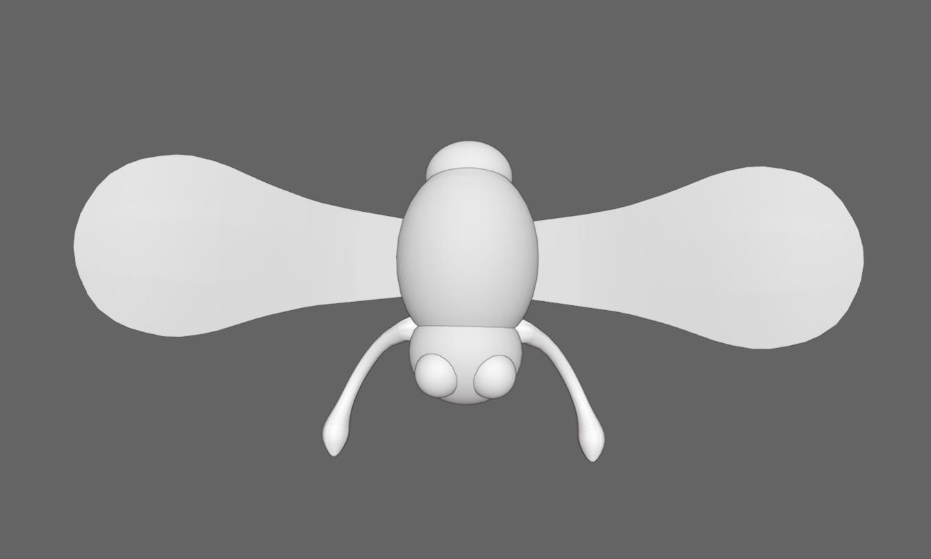 Alien Little Mosquito Low-poly 3D model_16