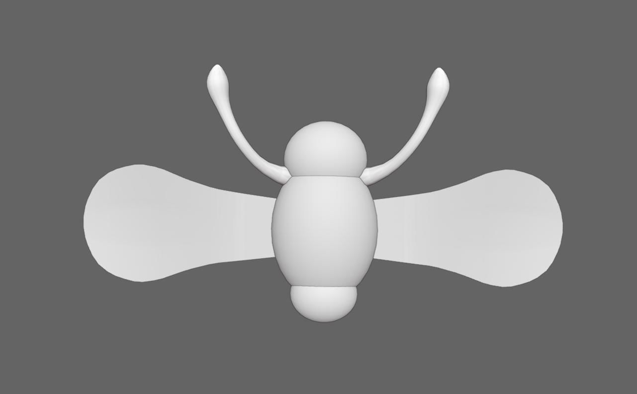 Alien Little Mosquito Low-poly 3D model_17