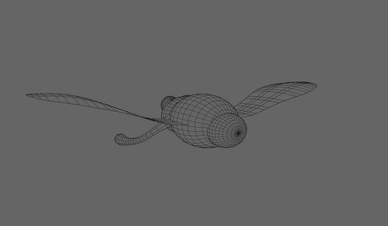 Alien Little Mosquito Low-poly 3D model_20