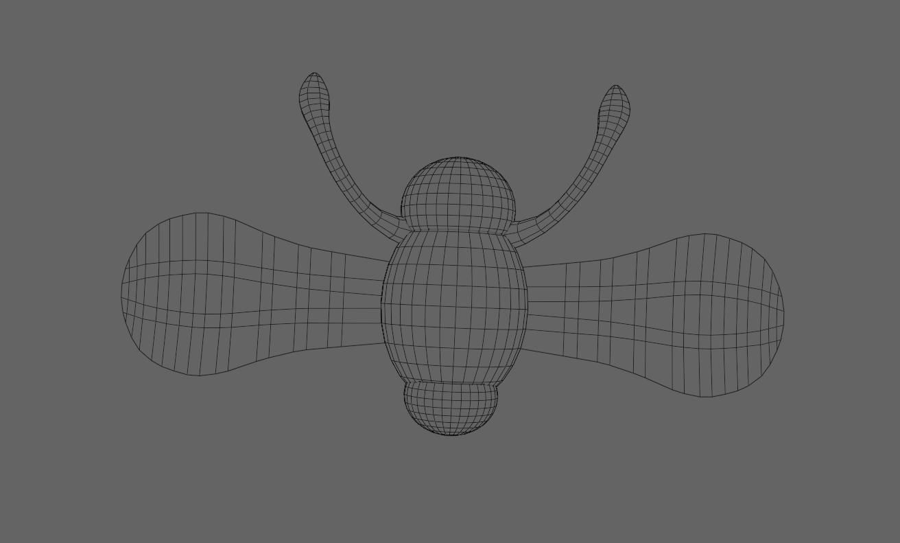 Alien Little Mosquito Low-poly 3D model_21