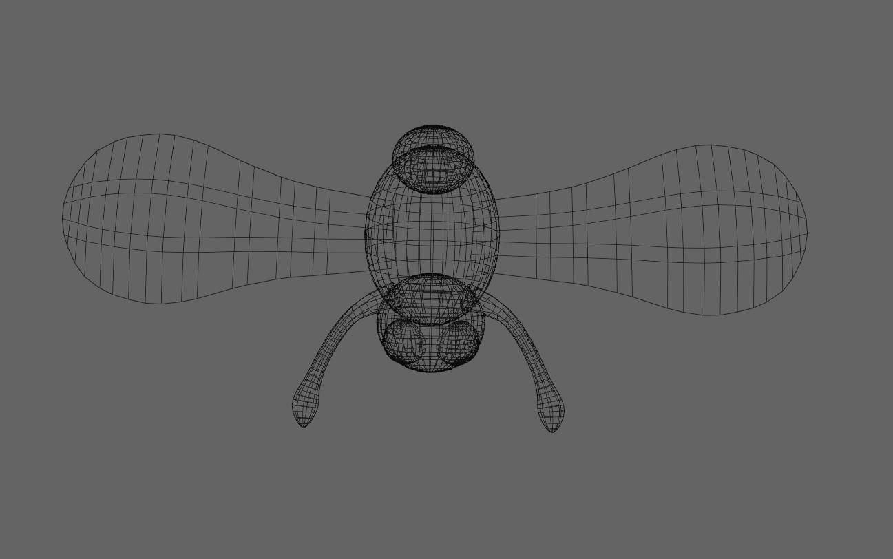 Alien Little Mosquito Low-poly 3D model_22