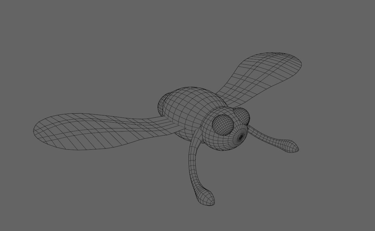 Alien Little Mosquito Low-poly 3D model_18