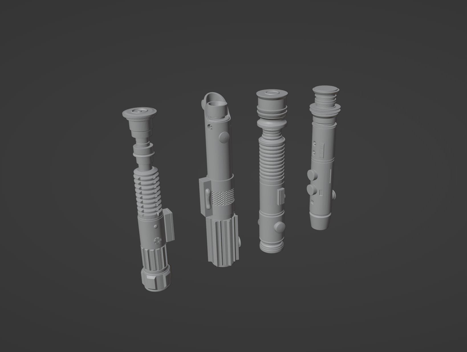 Lighsabers One-Twelfth Scale 3D print model_1