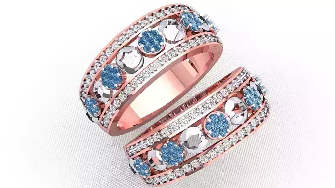 STAR LADIES DIAMOND RING  3D print model