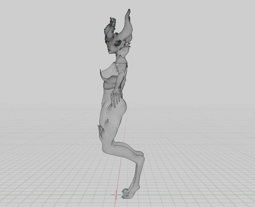 Character Demon Low-Poly Low-poly 3D model_5