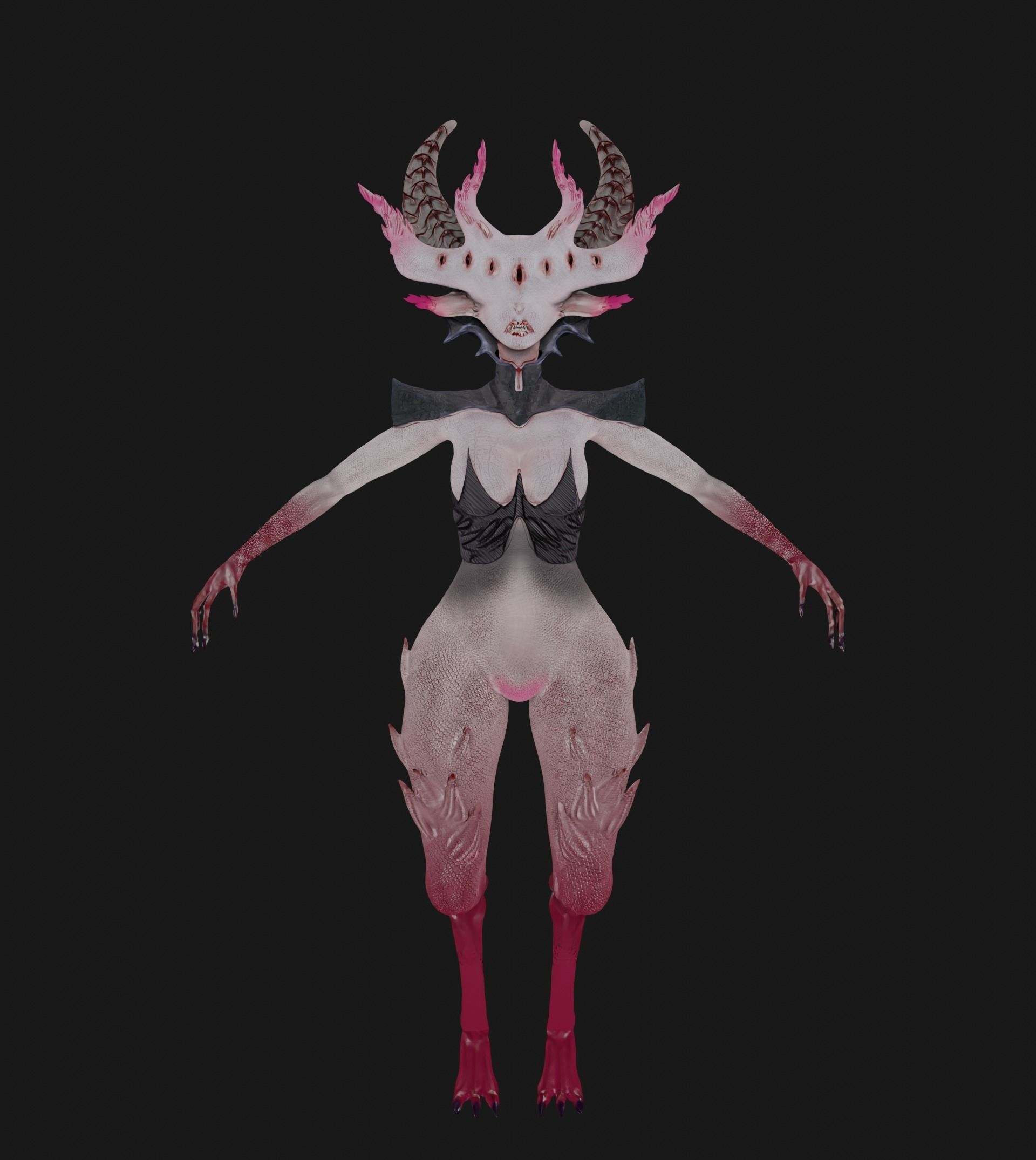 Character Demon Low-Poly Low-poly 3D model_7