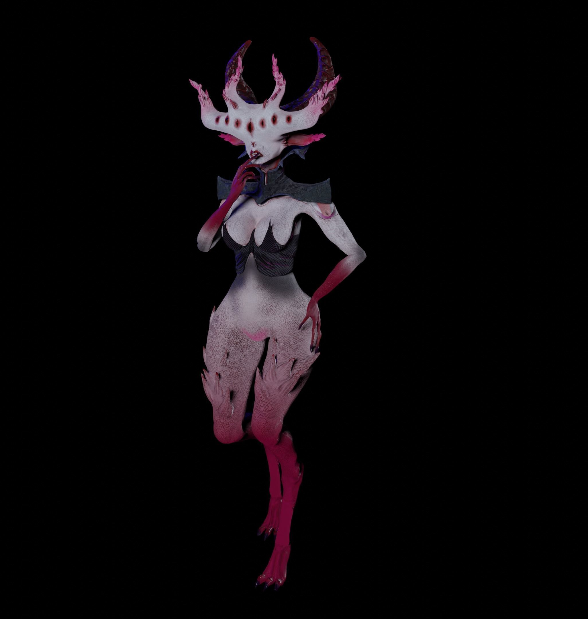 Character Demon Low-Poly Low-poly 3D model_1