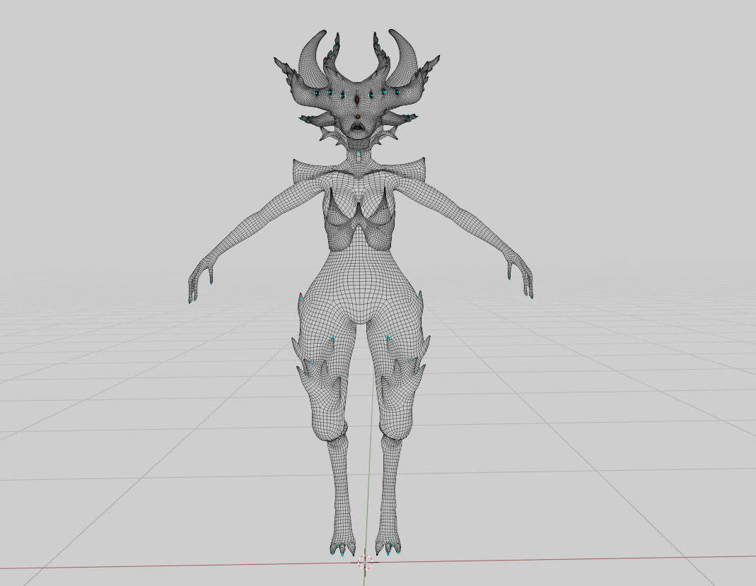 Character Demon Low-Poly Low-poly 3D model_4