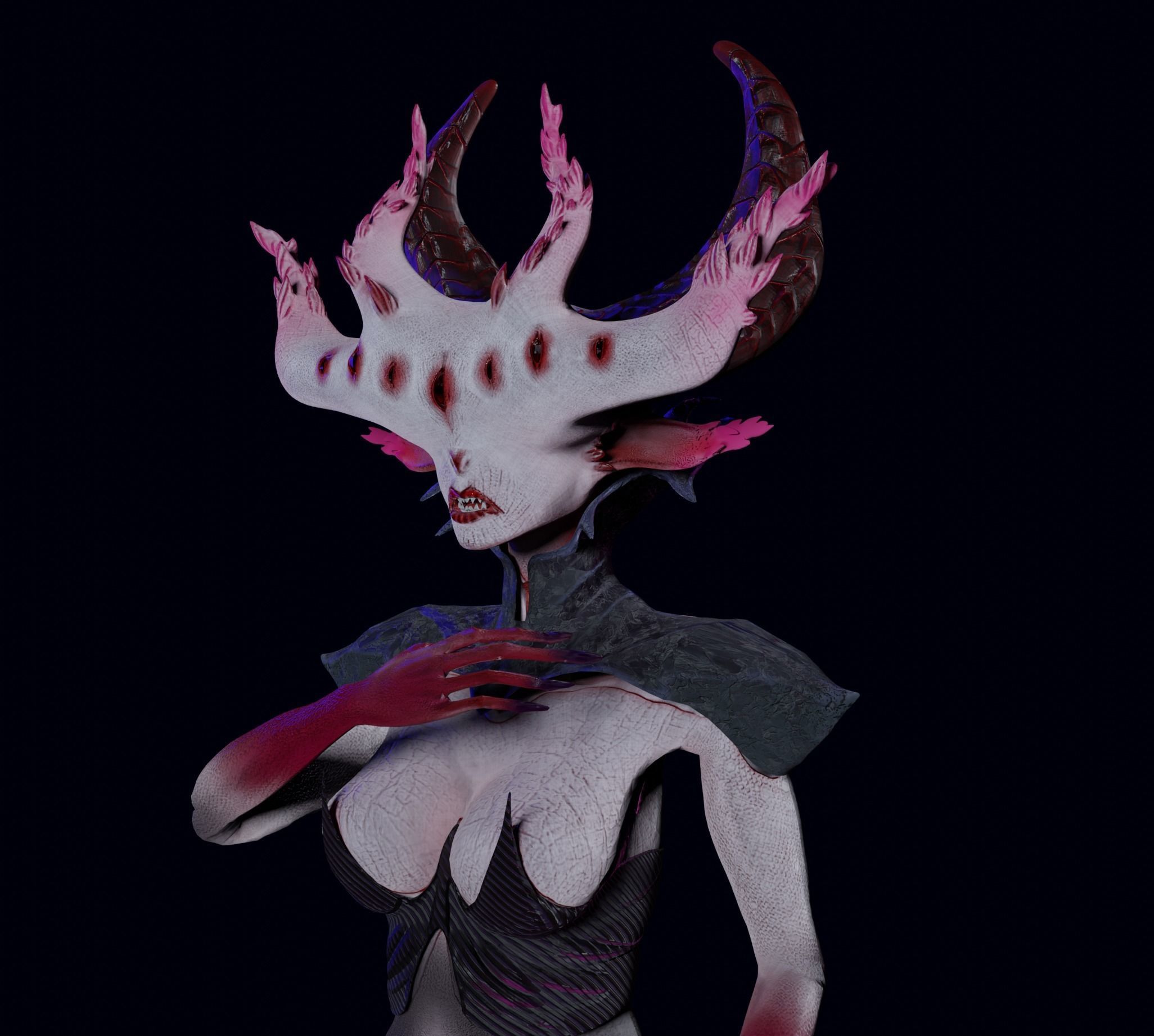 Character Demon Low-Poly Low-poly 3D model_3