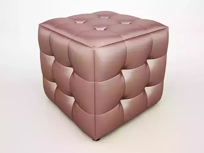 Apollo Bronze Cube Ottoman 3D model