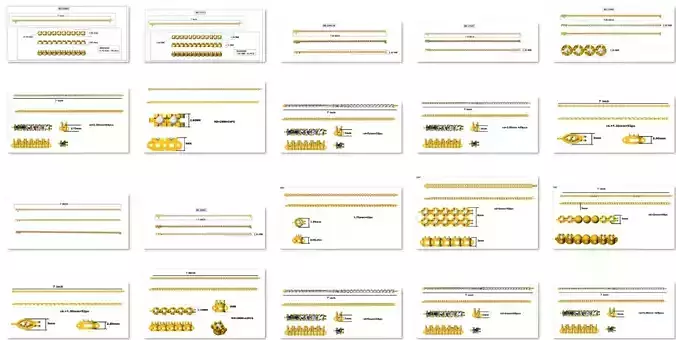 13 Tennis Bracelets 3dm models pack
