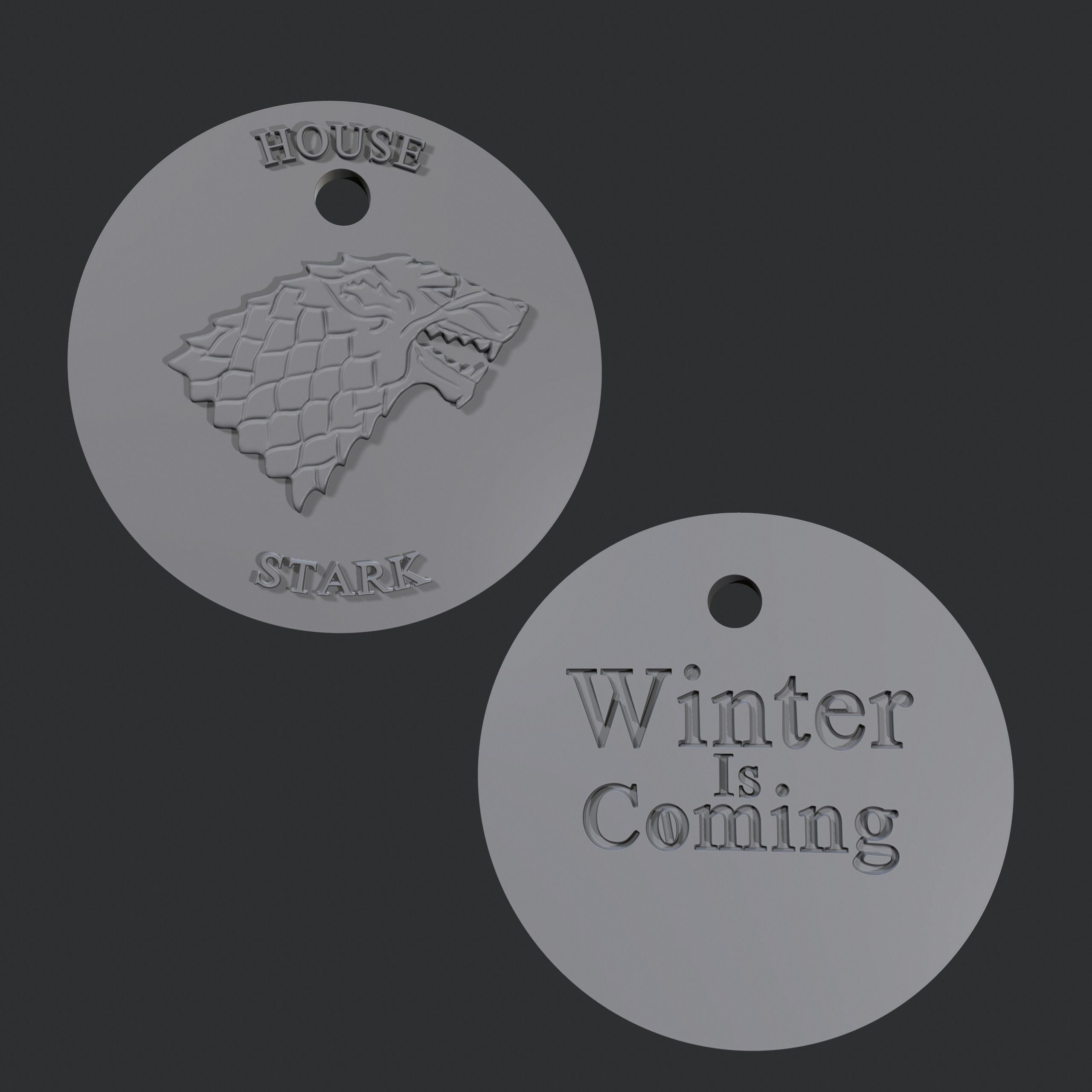 Keychains fanart Game of Thrones 3D print model_6