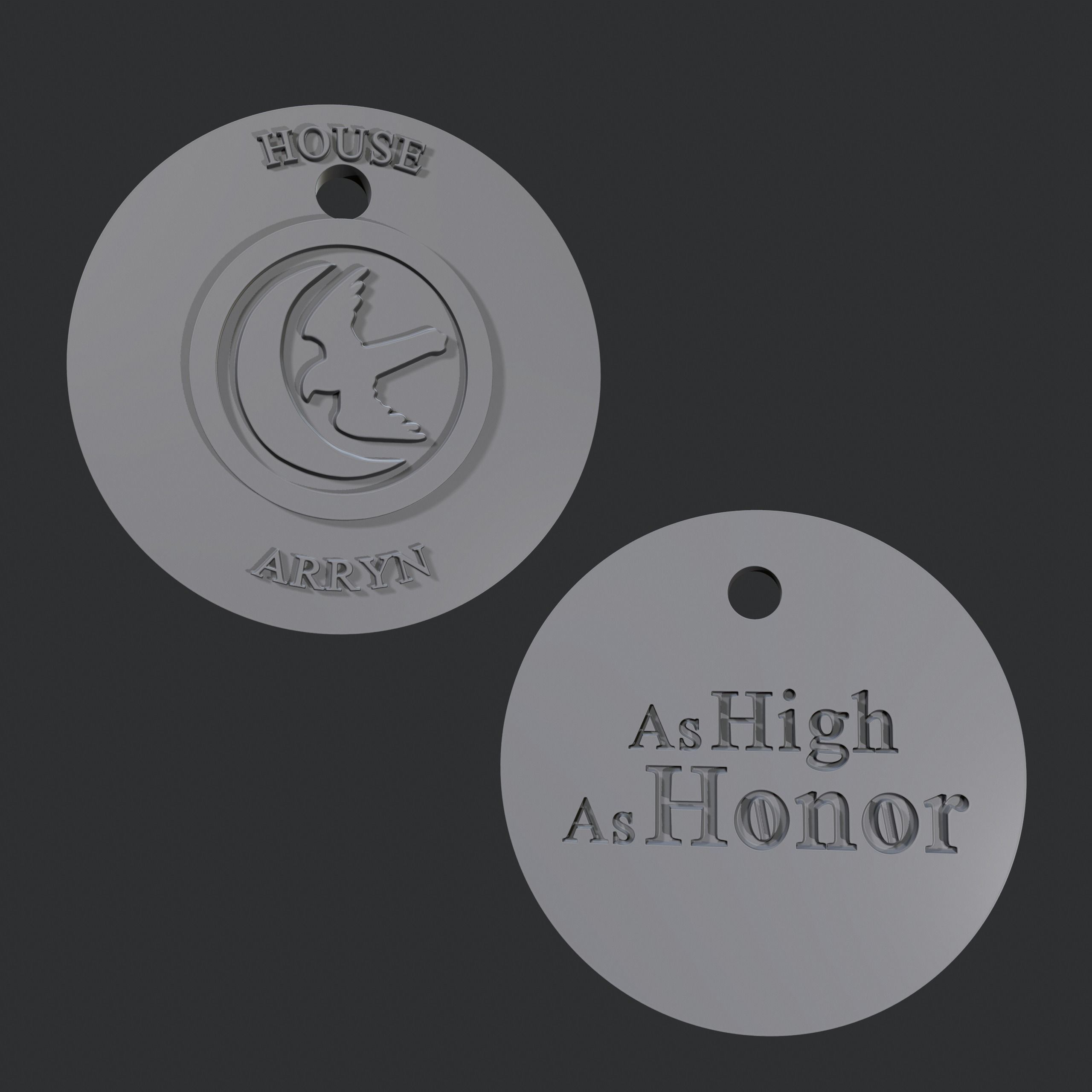 Keychains fanart Game of Thrones 3D print model_7