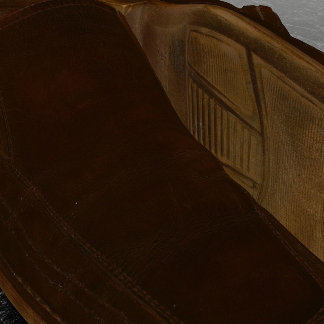 CLASSIC OXFORD 3D SHOES Low-poly 3D model_3