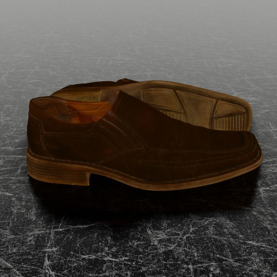 CLASSIC OXFORD 3D SHOES Low-poly 3D model_7