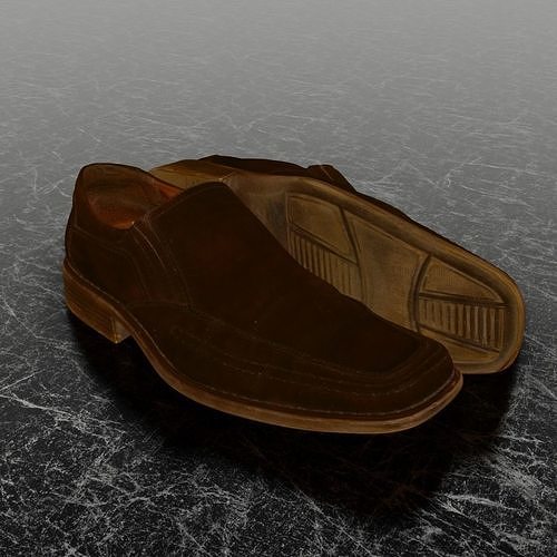 CLASSIC OXFORD 3D SHOES Low-poly 3D model