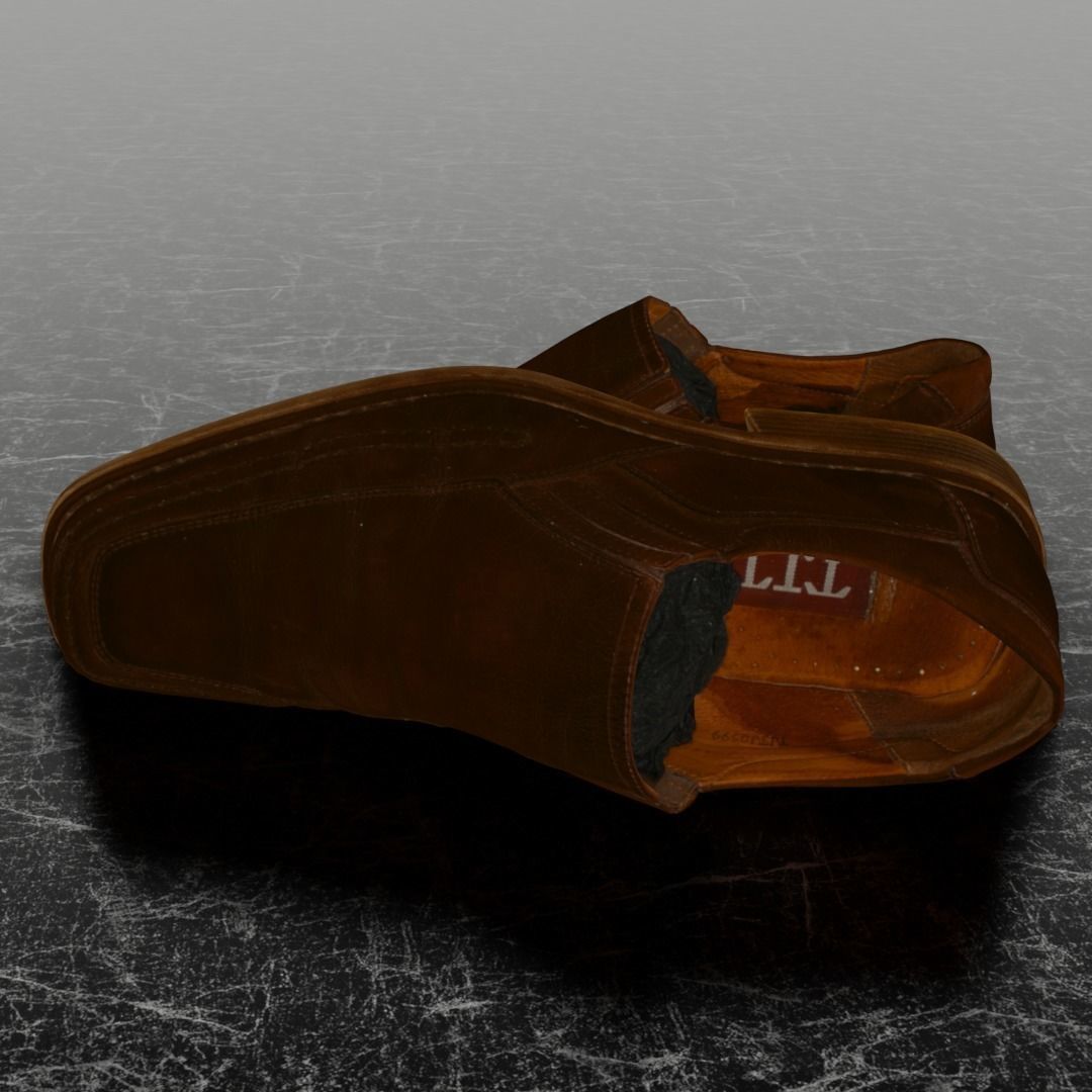 CLASSIC OXFORD 3D SHOES Low-poly 3D model_10