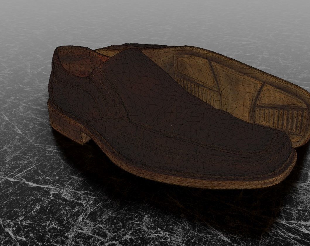 CLASSIC OXFORD 3D SHOES Low-poly 3D model_12