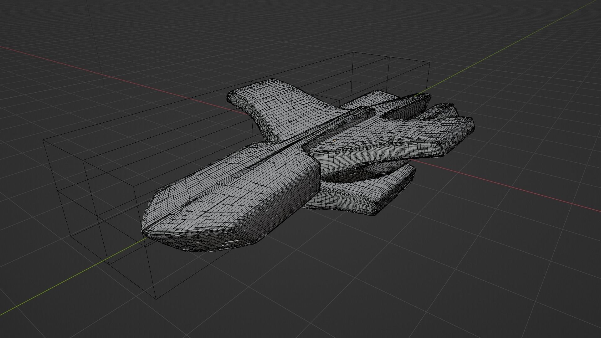 Futuristic Sci-Fi Spaceship 2 3D model_1