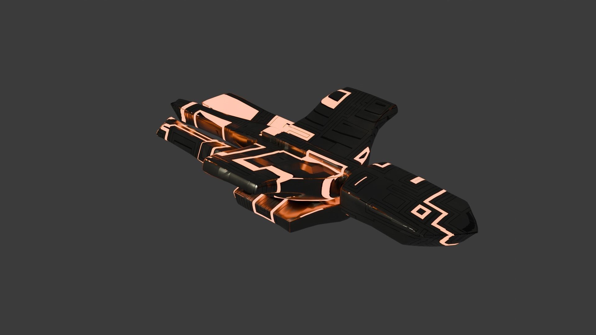 Futuristic Sci-Fi Spaceship 2 3D model_3