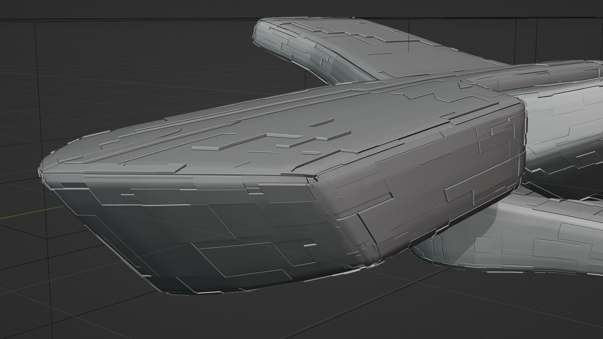 Futuristic Sci-Fi Spaceship 2 3D model_2