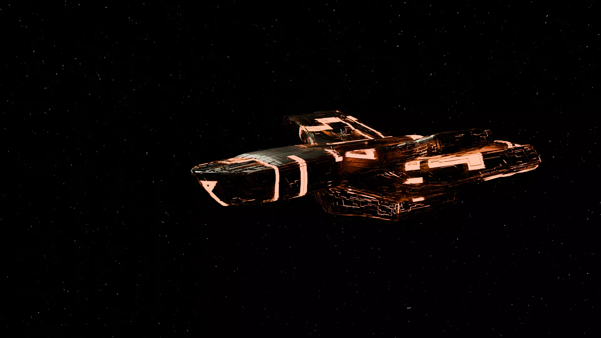 Futuristic Sci-Fi Spaceship 2 3D model_0