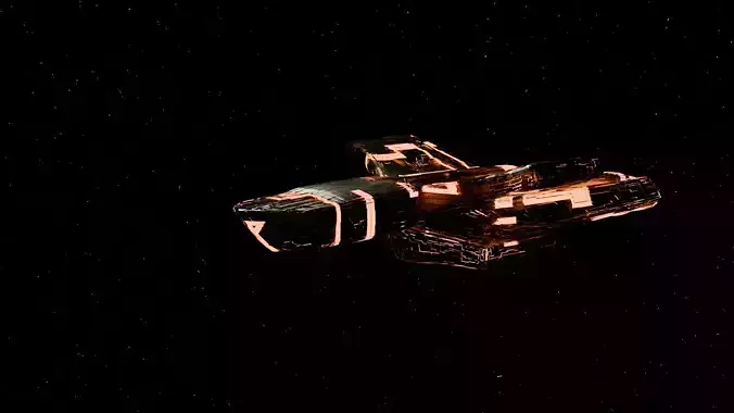 Futuristic Sci-Fi Spaceship 2