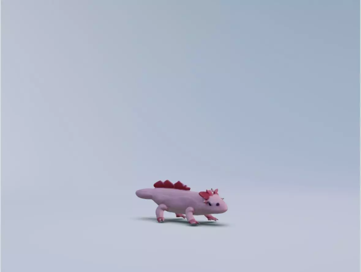 Axolotl 3D model 3D print model_0