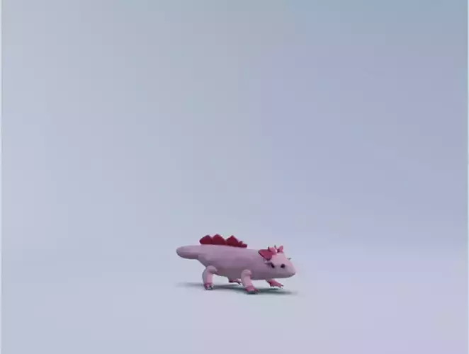 Axolotl 3D model 3D print model Axolotl 3D model 3D print model
