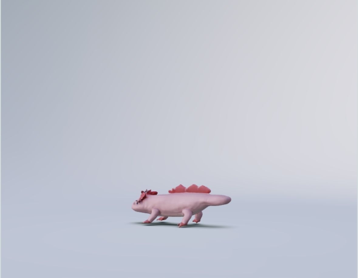 Axolotl 3D model 3D print model_3