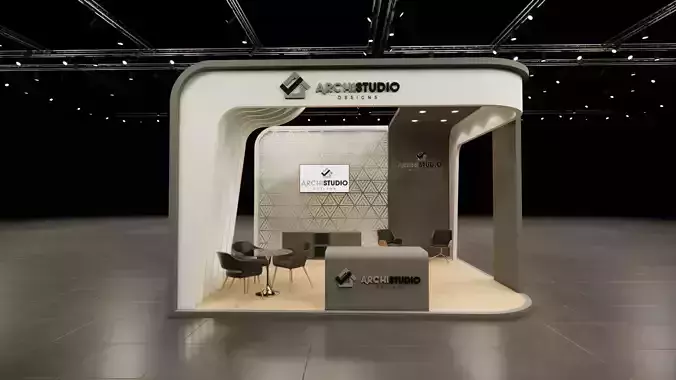 Exhibition booth design 3D model 6m x 5m 3D model