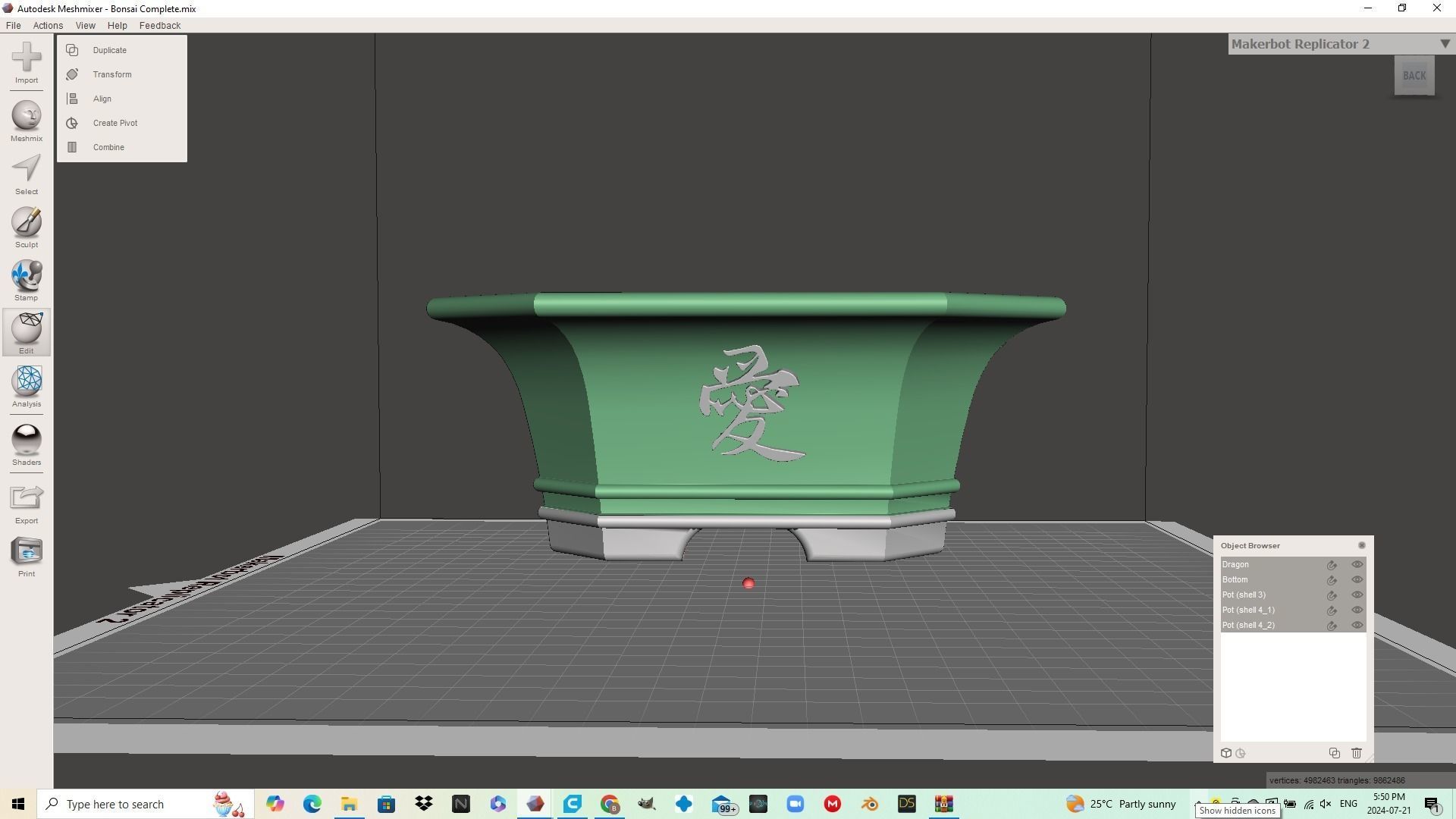 Bonsai Pot 3D model_2