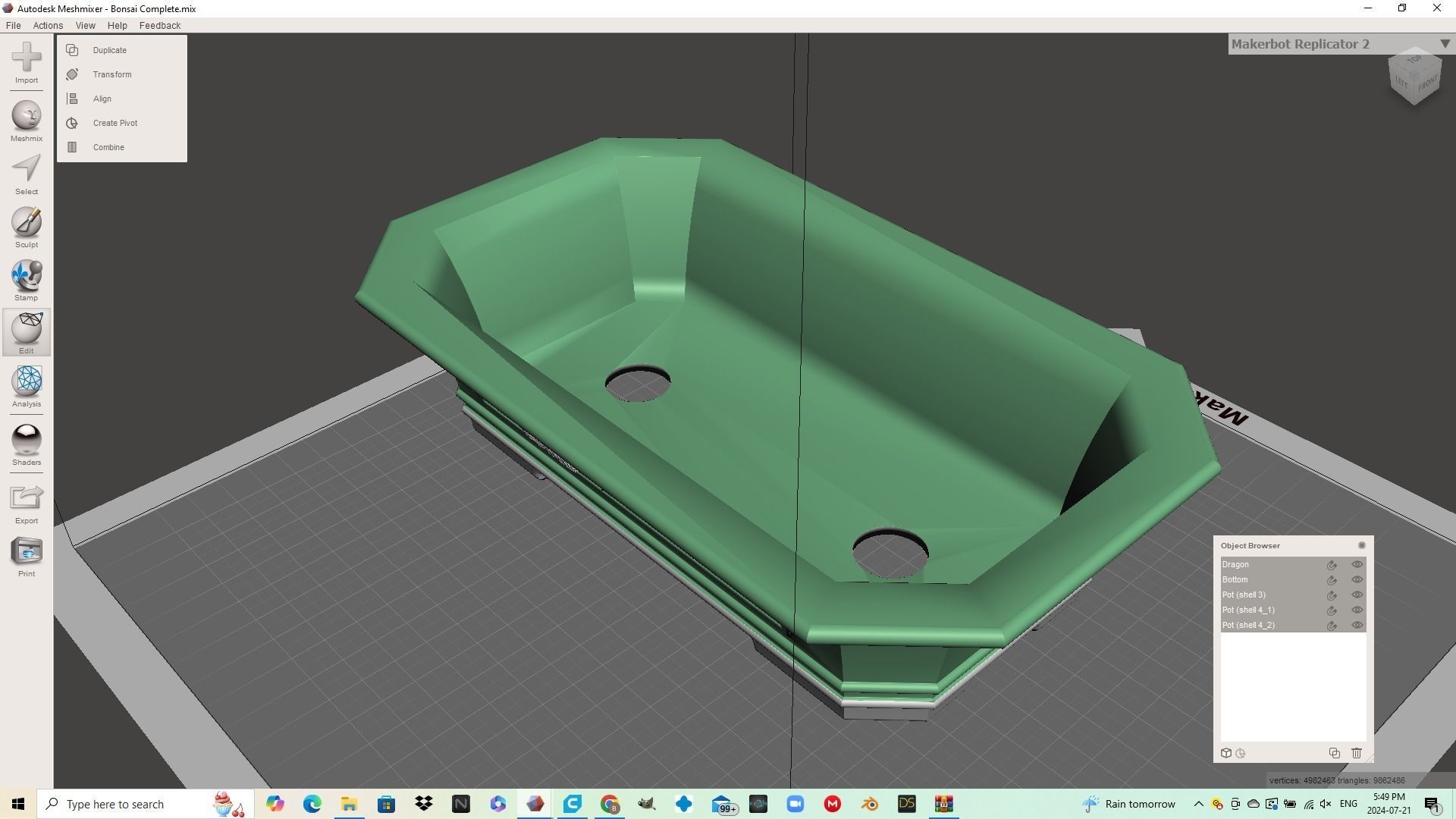 Bonsai Pot 3D model_1