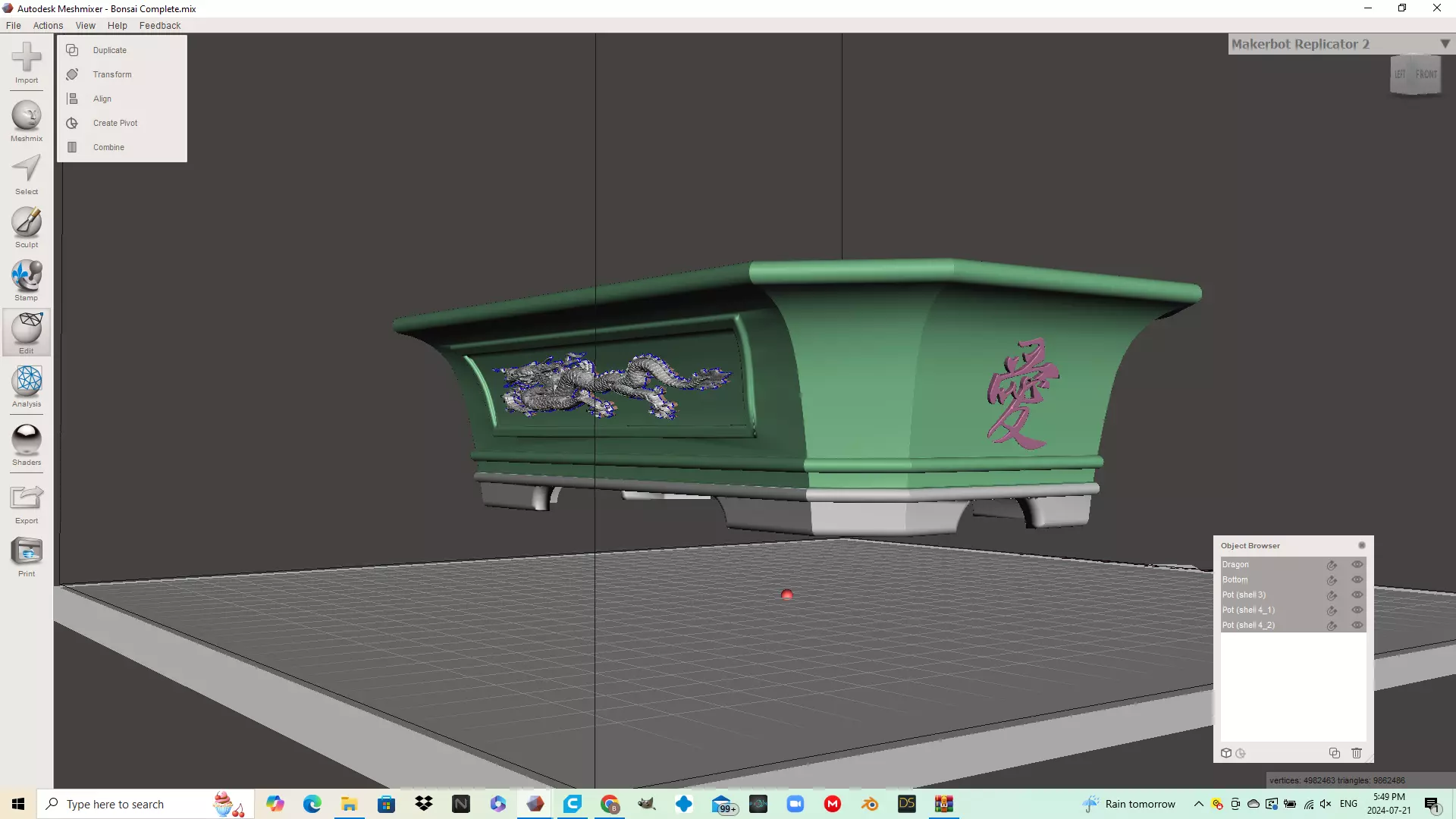 Bonsai Pot 3D model_0