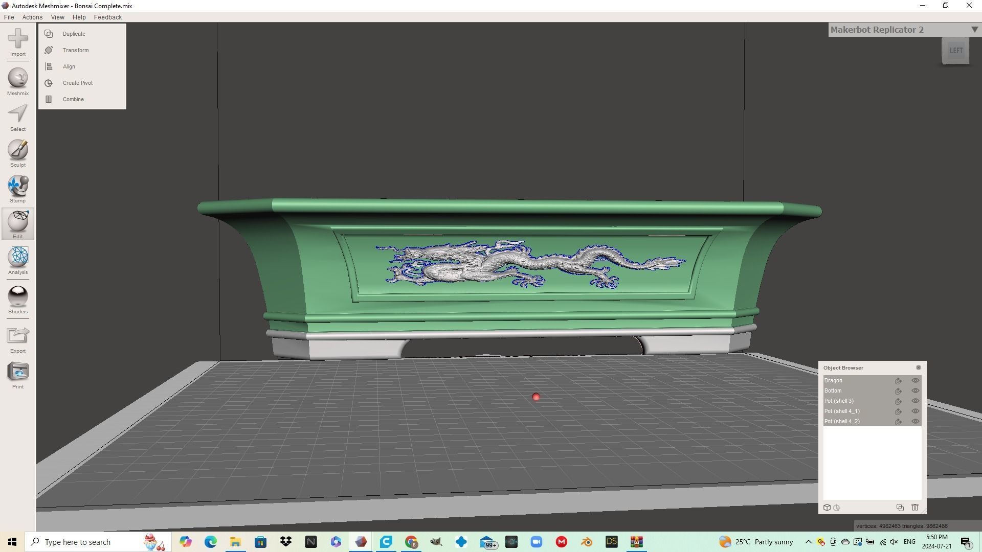 Bonsai Pot 3D model_3