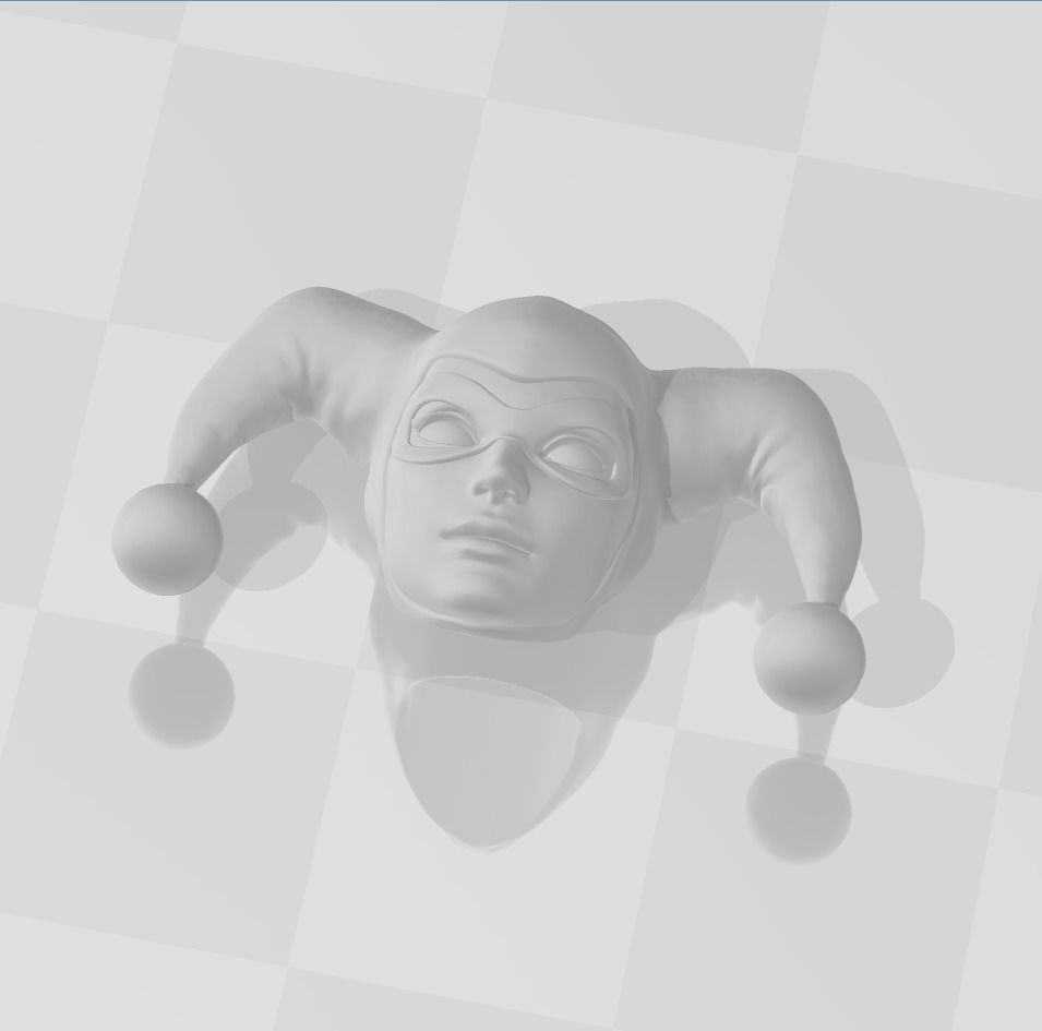 HARLEY QUINN HEAD SCULPT 3D print model_12