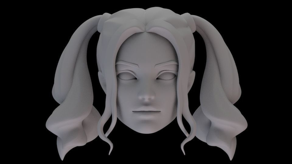 HARLEY QUINN HEAD SCULPT 3D print model_1