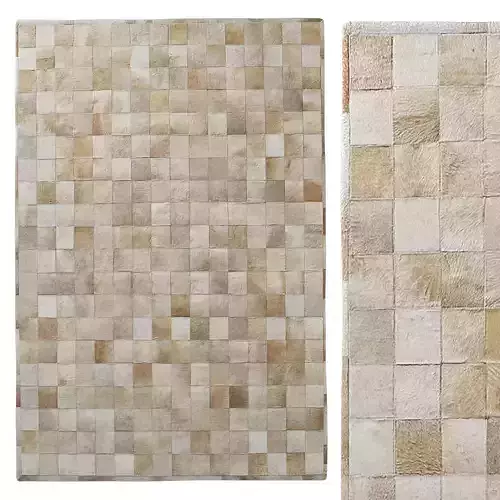 POTRERO HIDE PATCHWORK RUG