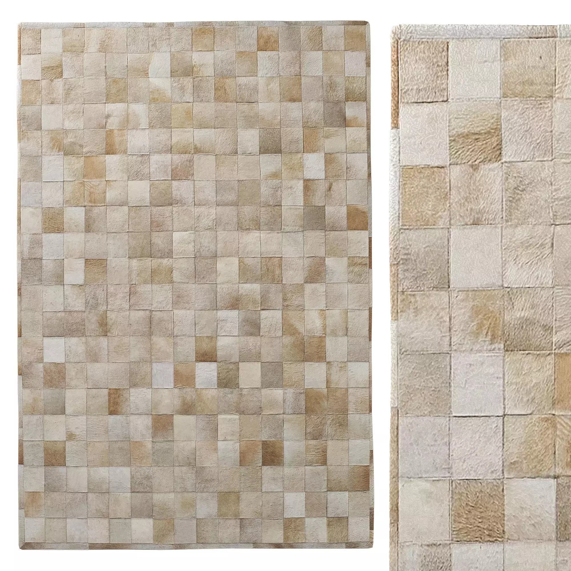 POTRERO HIDE PATCHWORK RUG 3D model_0