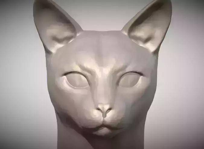 Siamese Cat head for 3D printing 3D print model