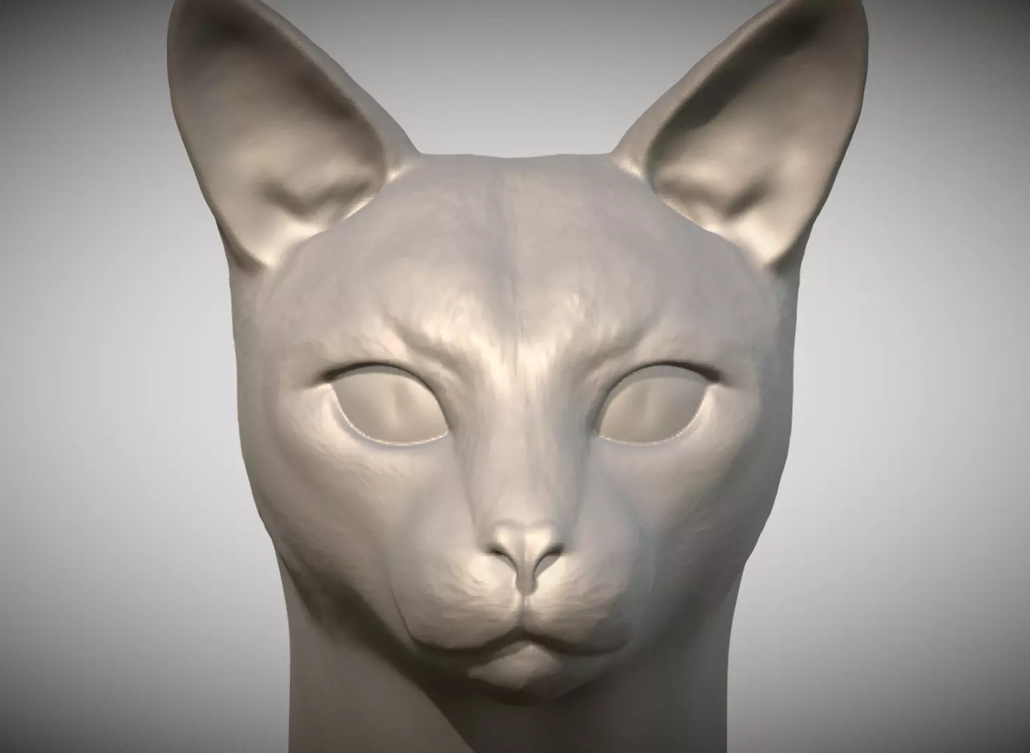 Siamese Cat head for 3D printing 3D print model_0