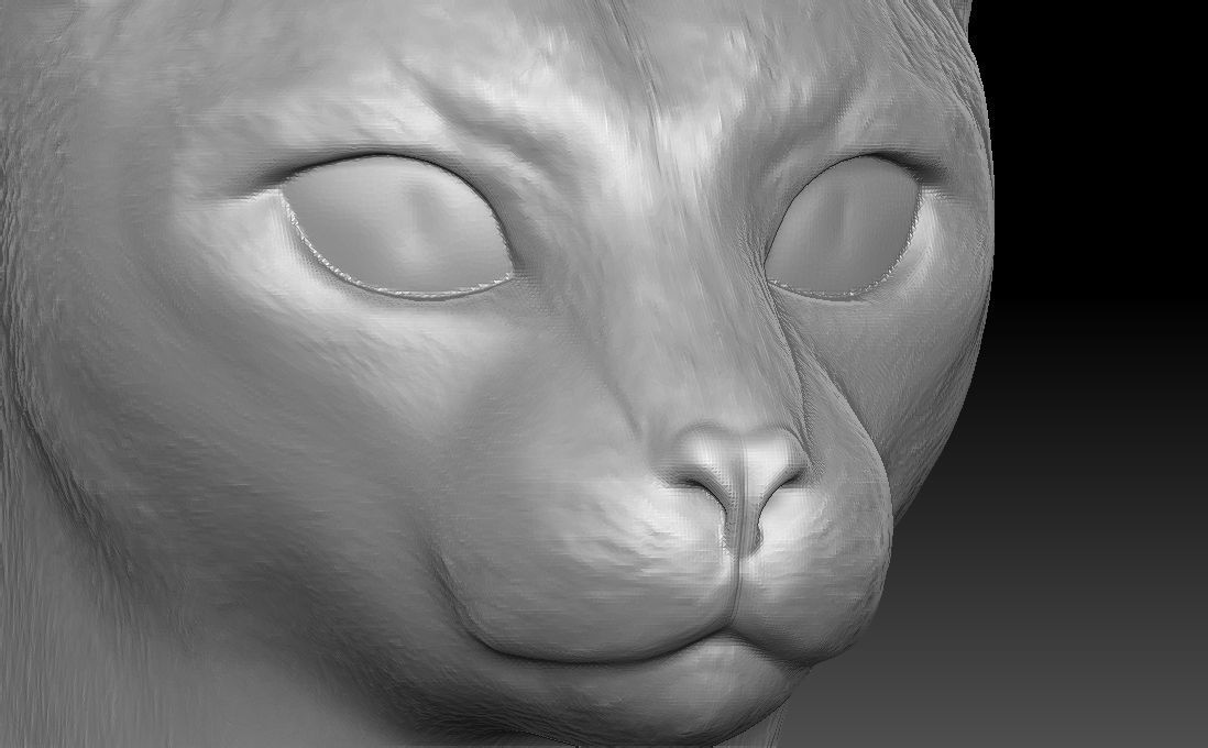Siamese Cat head for 3D printing 3D print model_17